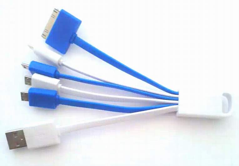 宏浩達一拖六數據線，micro USB/lightning數據線/蘋果4數據線/miniUSB