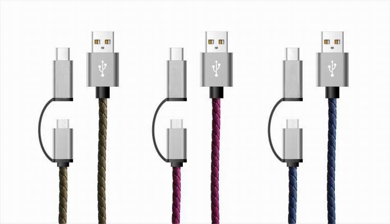 宏浩達(dá)二合一數(shù)據(jù)線，安卓micro USB/type-c兩用數(shù)據(jù)線