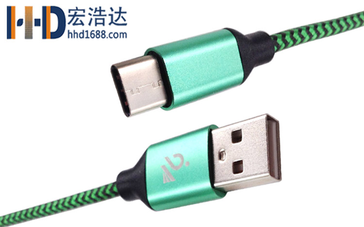 宏浩達廠家直銷華為數(shù)據(jù)線合金編織type-c充電數(shù)據(jù)線工廠專業(yè)定制
