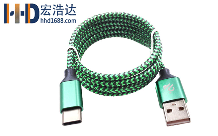 宏浩達廠家直銷華為數(shù)據(jù)線合金編織type-c充電數(shù)據(jù)線工廠專業(yè)定制