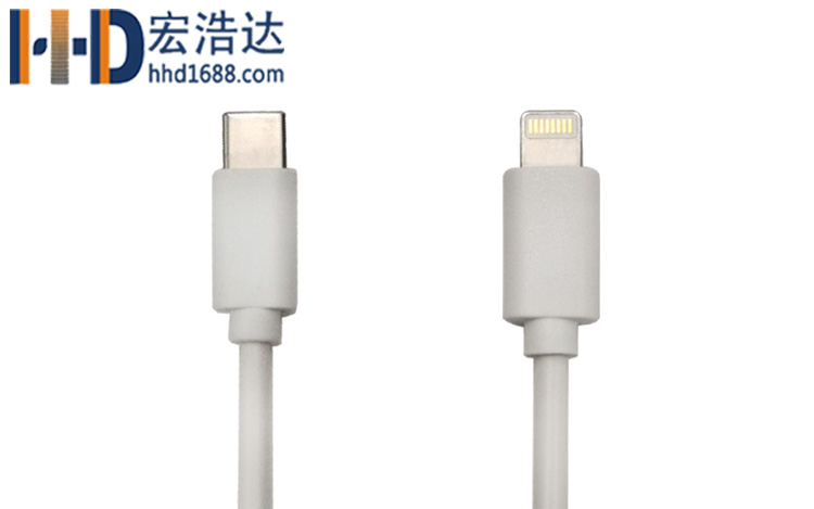 宏浩達(dá)數(shù)據(jù)線工廠lightning to type-c數(shù)據(jù)線雙面插快充蘋果充電線